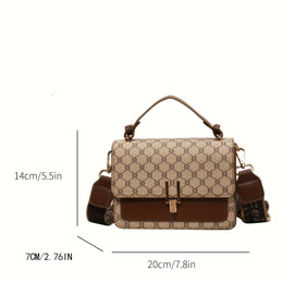 jkthpu-45 Chic Geometric Floral Shoulder  Handbag for All Occasions