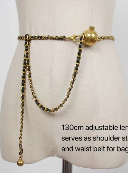 KissICON Chic Leather Chain Waist Crossbody – Shoulder Belt