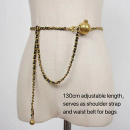 KissICON Chic Leather Chain Waist Crossbody – Shoulder Belt