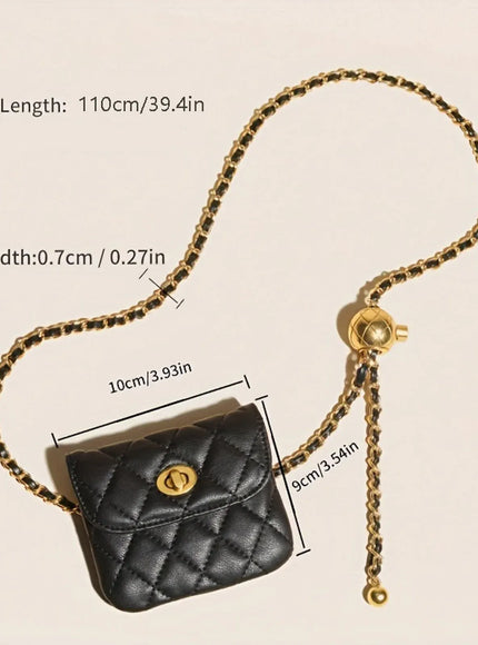 KissICON Chic Leather Chain Waist Crossbody – Shoulder Belt