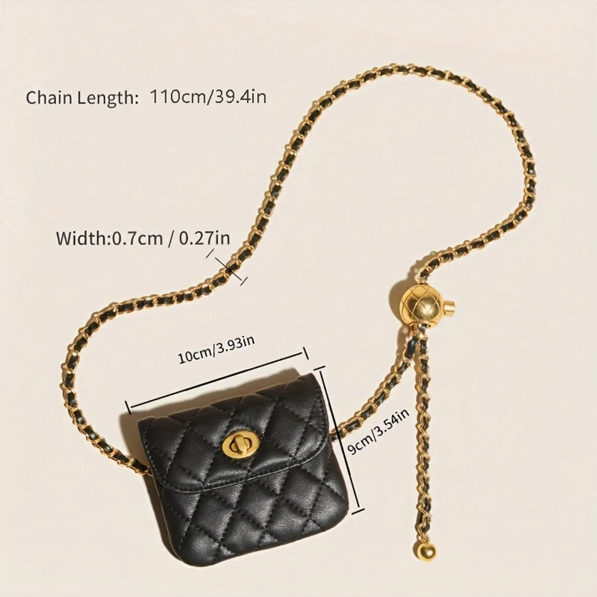 KissICON Chic Leather Chain Waist Crossbody – Shoulder Belt