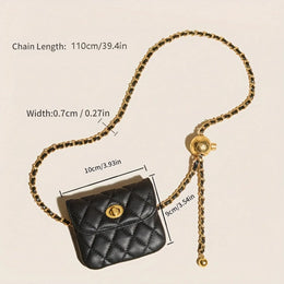 KissICON Chic Leather Chain Waist Crossbody – Shoulder Belt