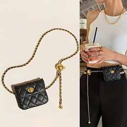 KissICON Chic Leather Chain Waist Crossbody – Shoulder Belt