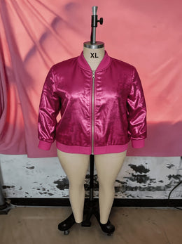 KissICON Chic Lightweight Plus Size Pilot Jacket AllSeason Style
