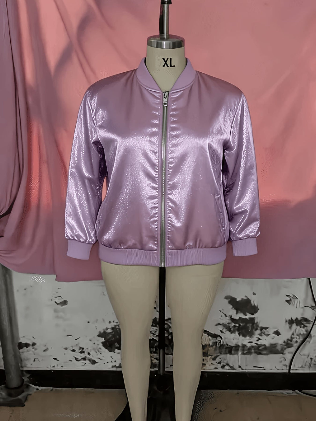 KissICON Chic Lightweight Plus Size Pilot Jacket AllSeason Style
