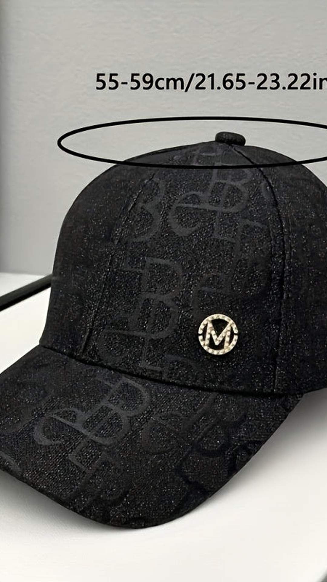 jkthpu-45 Chic Monogram Fedora Baseball Cap Lightweight Adjustable Stylish