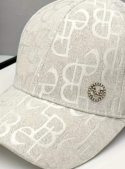 jkthpu-45 Chic Monogram Fedora Baseball Cap Lightweight Adjustable Stylish