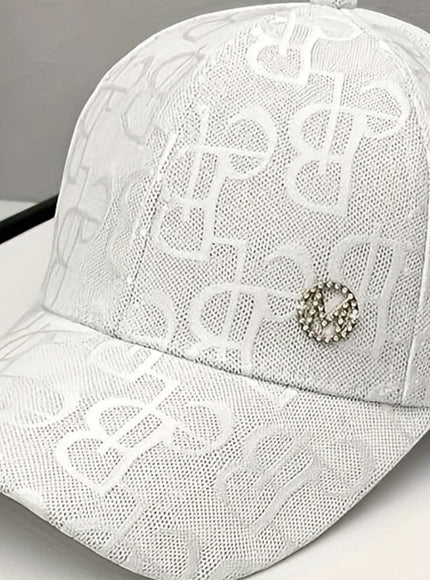 jkthpu-45 Chic Monogram Fedora Baseball Cap Lightweight Adjustable Stylish
