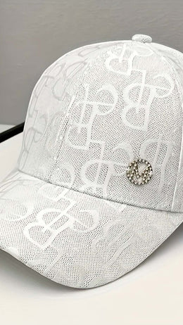 jkthpu-45 Chic Monogram Fedora Baseball Cap Lightweight Adjustable Stylish