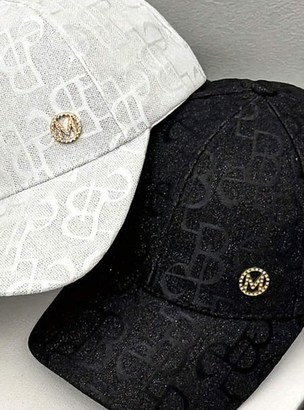 jkthpu-45 Chic Monogram Fedora Baseball Cap Lightweight Adjustable Stylish