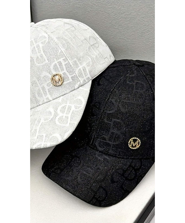 jkthpu-45 Chic Monogram Fedora Baseball Cap Lightweight Adjustable Stylish