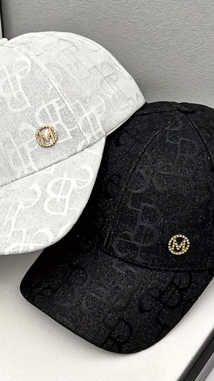 Chic Monogram Fedora Baseball Cap Lightweight Adjustable Stylish