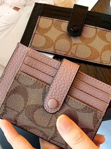 KissICON Wallets Chic Monogram Ultrathin Card Holder