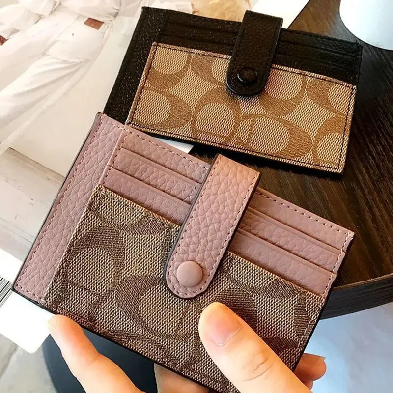 KissICON Wallets Chic Monogram Ultrathin Card Holder