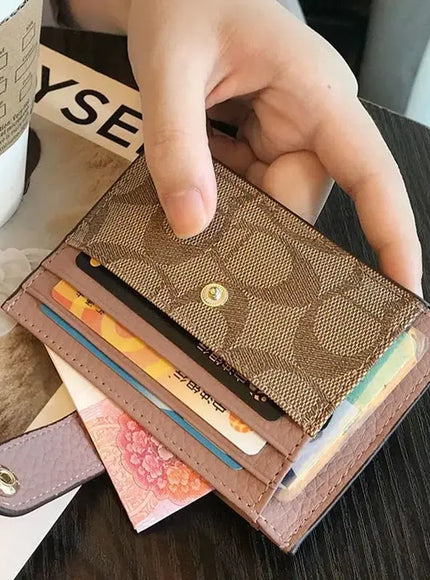 KissICON Wallets Chic Monogram Ultrathin Card Holder