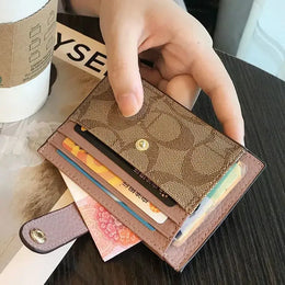 KissICON Wallets Chic Monogram Ultrathin Card Holder