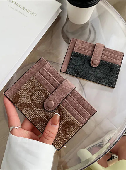 KissICON Wallets Chic Monogram Ultrathin Card Holder