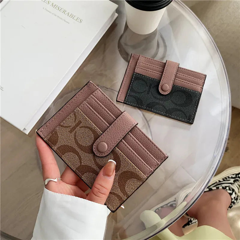KissICON Wallets Chic Monogram Ultrathin Card Holder
