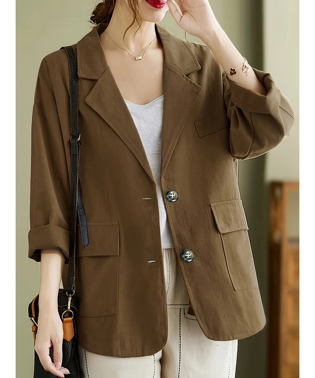 KissICON Chic Oversized Curve Blazer – Springautumn