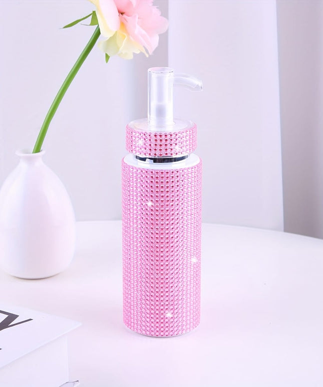 jkthpu-45 Chic Pink Luxury Diamond 200ml Dispenser Bottle for Lotions  Soaps