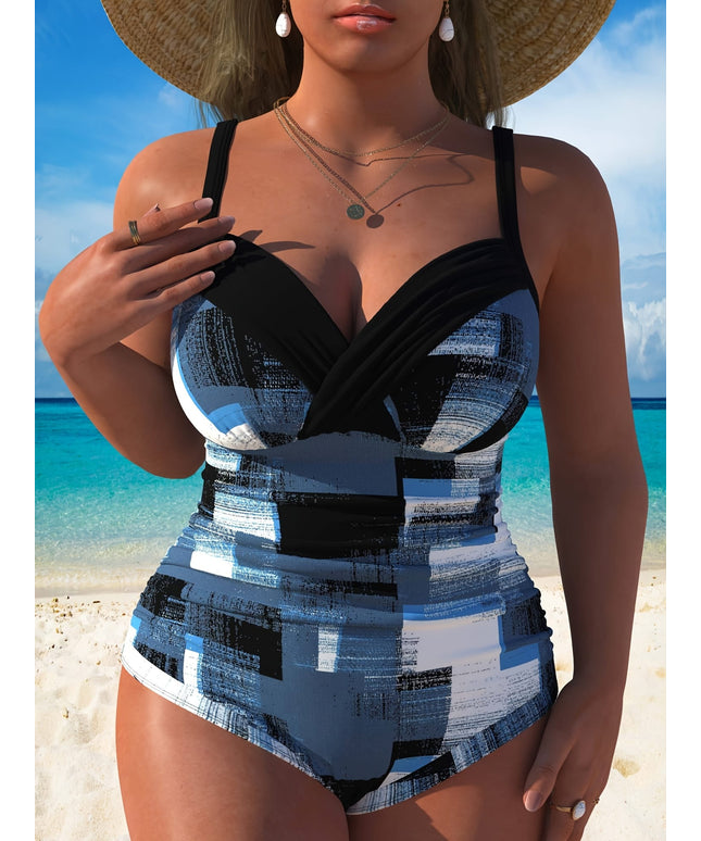 KissICON Chic Plaid Curve Swimsuit – Fashionable