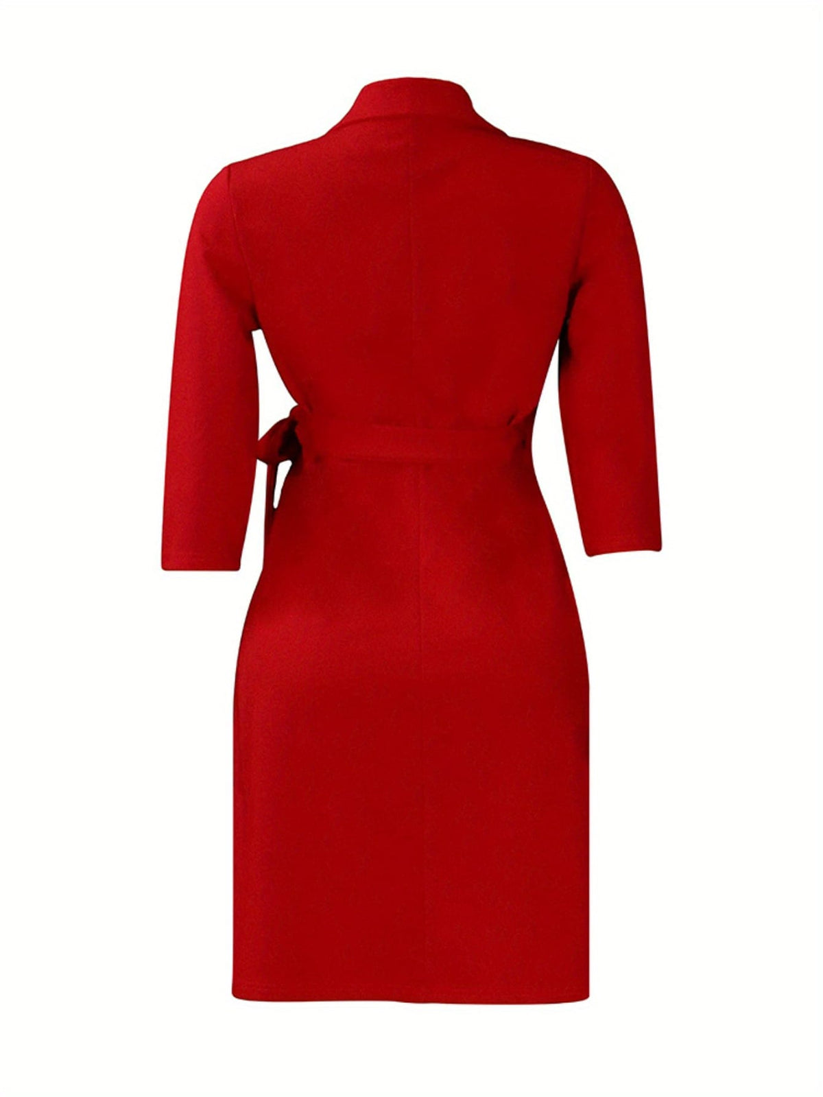 jkthpu-45 Chic Plus Size Fashion Strap Waist Compression Dress