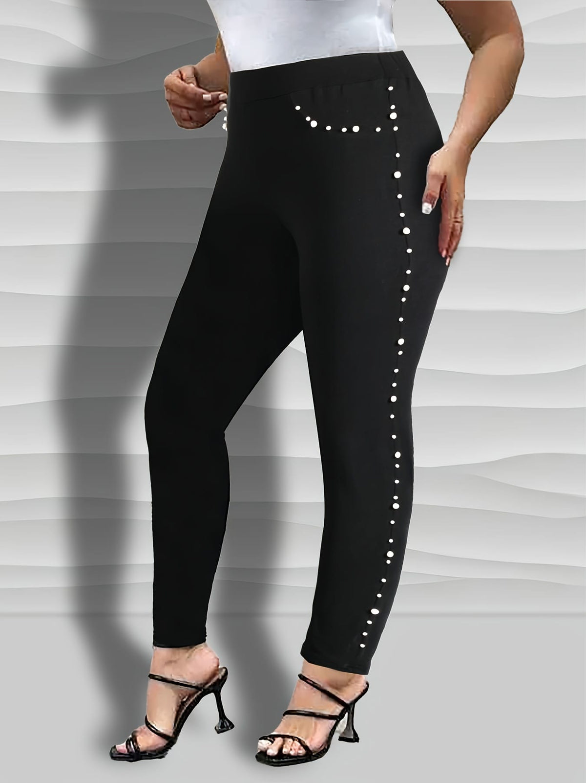 jkthpu-45 Chic Plus Size Leggings Essential 2Piece SpringSummer Set
