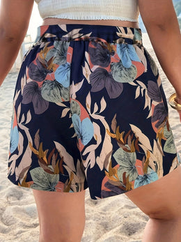 jkthpu-45 Chic Plus Size Relaxed Vacation Style Shorts
