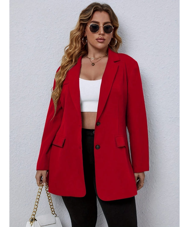 jkthpu-45 Chic Plus Size Womens Suit Jacket for Effortless Style