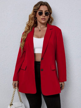 jkthpu-45 Chic Plus Size Womens Suit Jacket for Effortless Style
