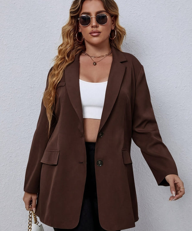 jkthpu-45 Chic Plus Size Womens Suit Jacket for Effortless Style