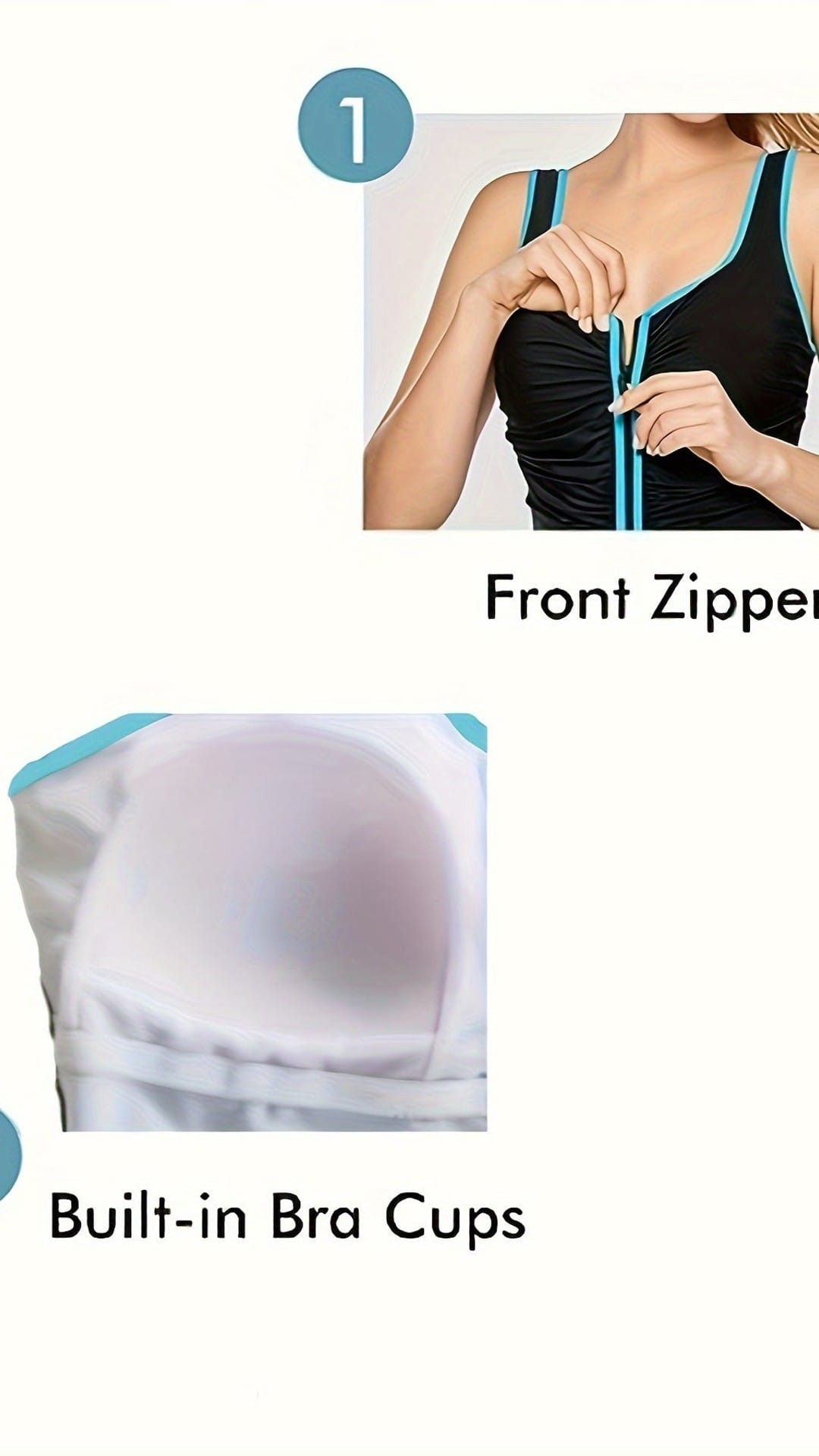 jkthpu-45 Chic Plus Size Zipper OnePiece Swimsuit