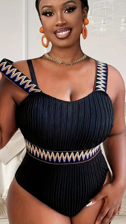 jkthpu-45 Chic PlusSize OnePiece Swimsuit for Elegant Beach Days