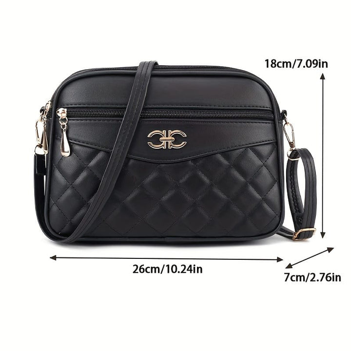 Chic Quilted Crossbody Elegant Solid Color Womens Bag