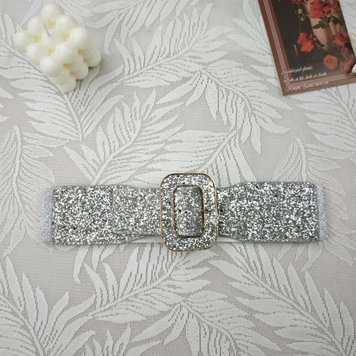 jkthpu-45 Chic Shiny Casual Business Womens Belt for Everyday Dresses