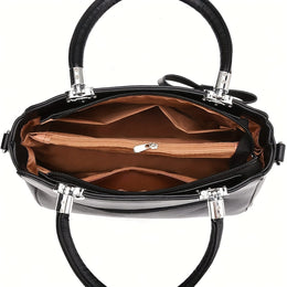 jkthpu-45 Chic Solid Bow Tote Versatile Everyday Elegance