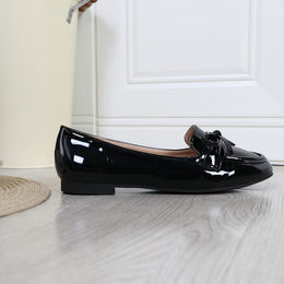 jkthpu-45 Chic Womens AllSeason Mary Jane Flats with Bow