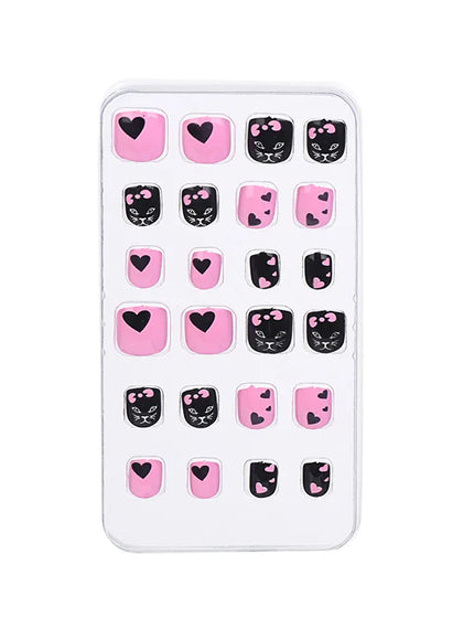 KissICON 💋 Child False Nails 24Pcs Box - Easy