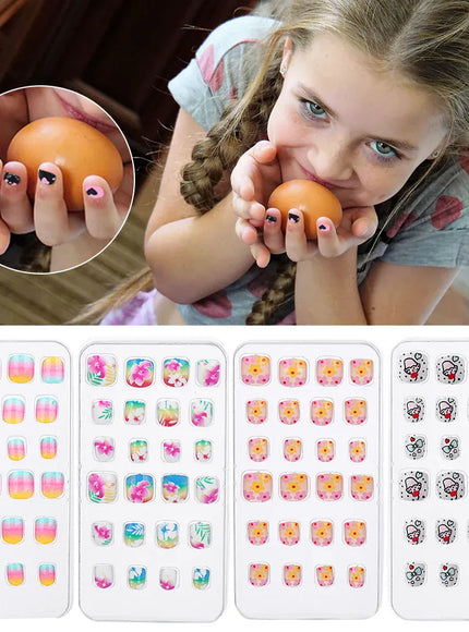 KissICON 💋 Child False Nails 24Pcs Box - Easy
