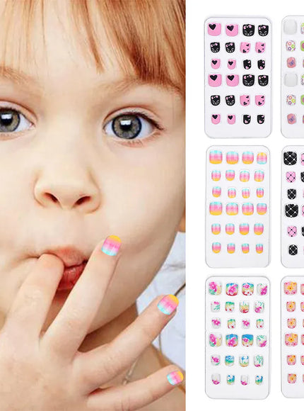 KissICON 💋 Child False Nails 24Pcs Box - Easy