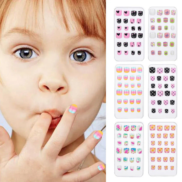 💋 Child False Nails 24Pcs Box - Easy