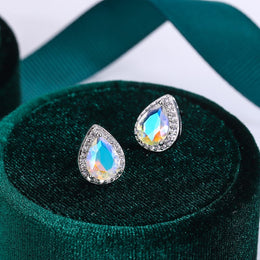 KissICON CHINA KissIcon Silver Plated Water Drop Earrings - Zircon Shine