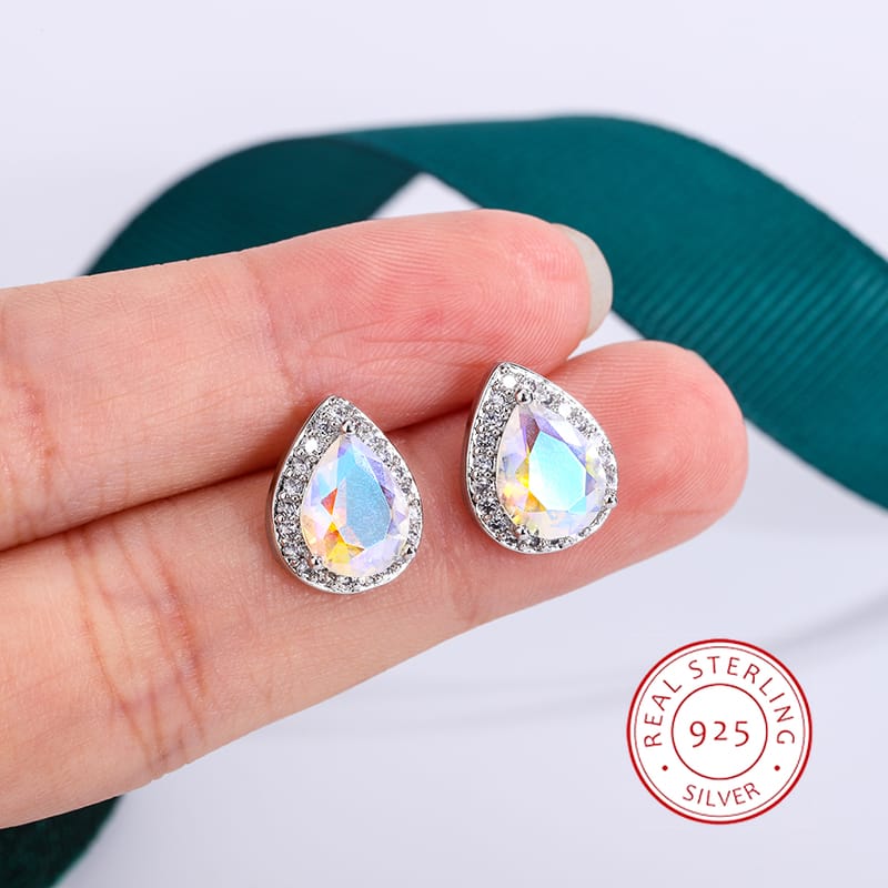 KissICON CHINA KissIcon Silver Plated Water Drop Earrings - Zircon Shine