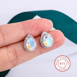 KissICON CHINA KissIcon Silver Plated Water Drop Earrings - Zircon Shine