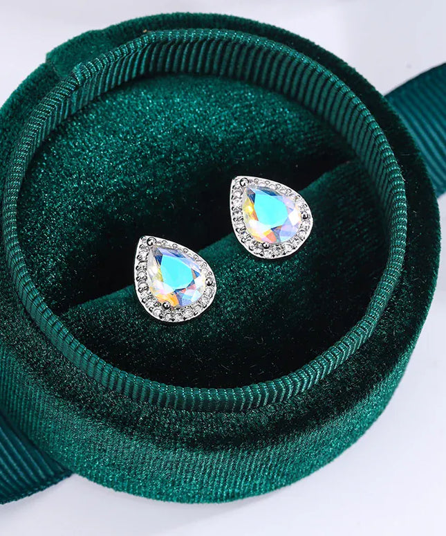 KissICON CHINA KissIcon Silver Plated Water Drop Earrings - Zircon Shine