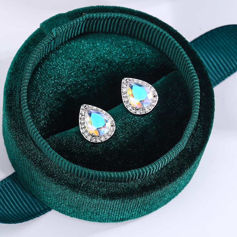 KissICON CHINA KissIcon Silver Plated Water Drop Earrings - Zircon Shine