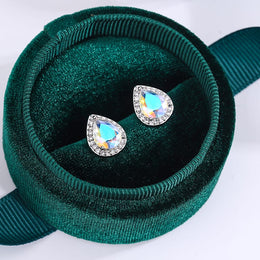 KissICON CHINA KissIcon Silver Plated Water Drop Earrings - Zircon Shine