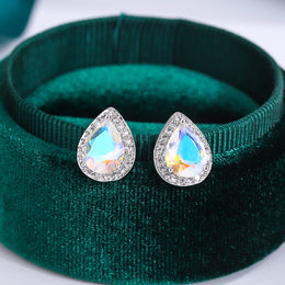 KissICON CHINA KissIcon Silver Plated Water Drop Earrings - Zircon Shine