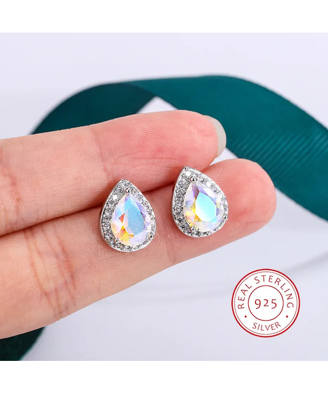 KissICON CHINA KissIcon Silver Plated Water Drop Earrings - Zircon Shine