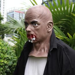 KissICON China Mainland Halloween Costume Party Props Evil Mask Creepy Masquerade Dress Horror Headgear